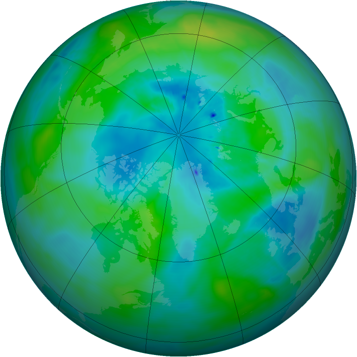 Arctic ozone map for 23 September 2013